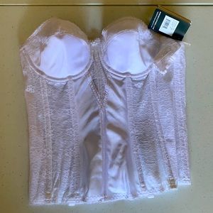 Dominique Collette lace corset bridal longline bra size 38 DD white